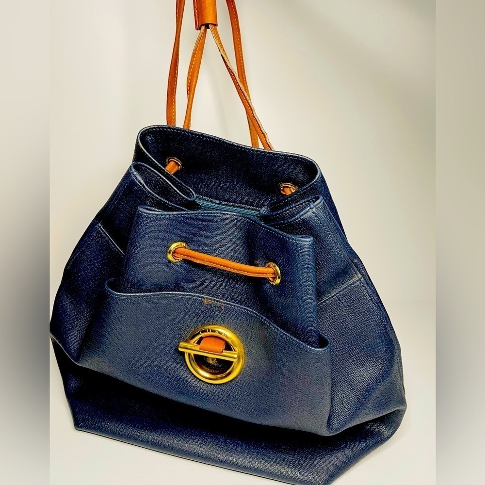 Luana Ferracuti Leather Backpack Pouch | Made in Italy (Heavily Marked)